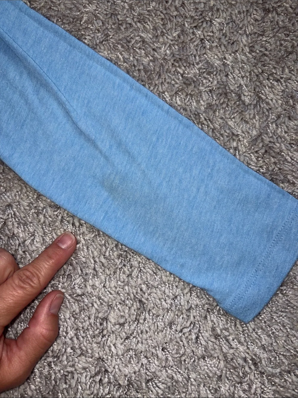 Light Blue Crewneck Long-Sleeve Top. Size 6/7